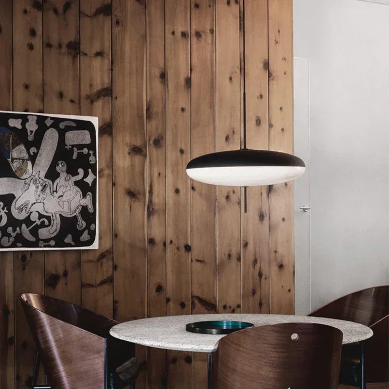 Nordic LED Hanglamp – Vliegende Schotel Design – Zwart/Wit – E27