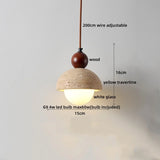 Travertin LED Hanglamp – Japanse Stijl Steen Pendant Light