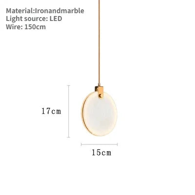 Moderne Marmeren LED Hanglamp – Luxe Slaapkamer & Woonkamer Lamp