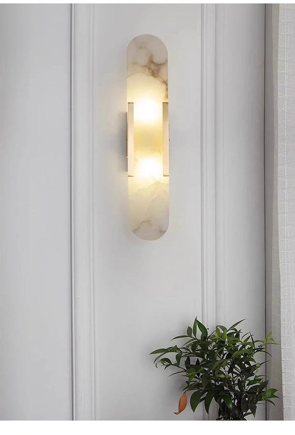 Marmeren Wandlamp – Moderne LED Sconce Zwart/Goud G4 Fitting