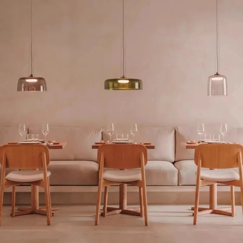Nordic LED Hanglamp van Glas – Kleurrijke Moderne Plafondlamp