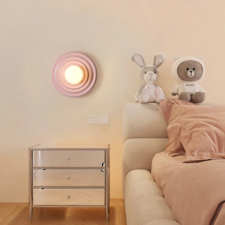 Retro LED Wandlamp Kleurrijk Rond