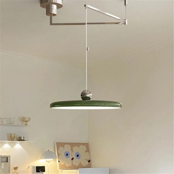 Franse LED Hanglamp – Verstelbare Chrome UFO Plafondlamp 15–30m²