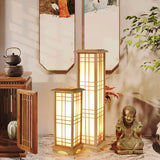 Japanse Houten Vloerlamp – LED Staande Lamp E27 3 Maten