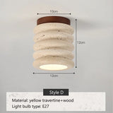 Wabi Sabi Travertin Plafondlamp