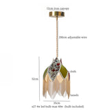 LED Hanglamp Groen Stoffen Kwast – Vintage Voor Woonkamer & Café