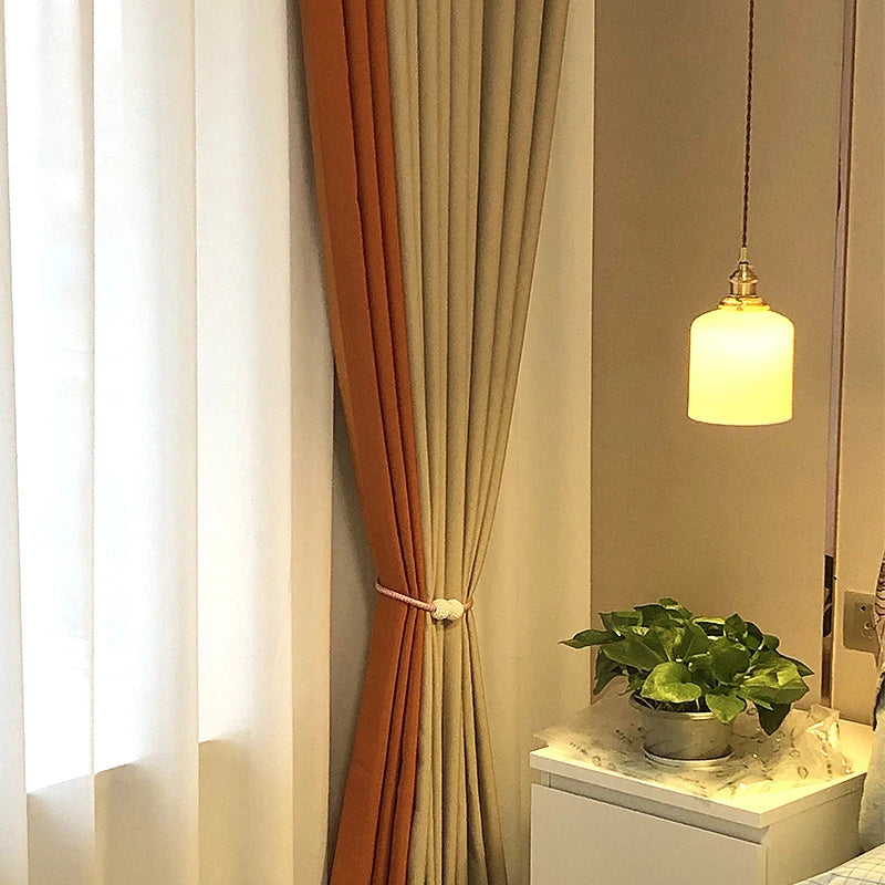 Japanse Keramische Hanglamp – Scandinavische Witte Plafondlamp E27