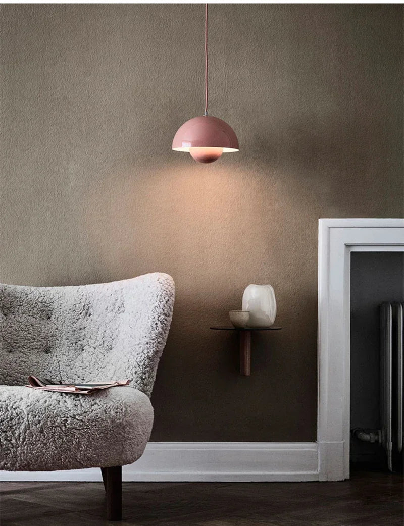 Deense Design Hanglamp – Halfronde Bloemknop LED Pendelarmatuur
