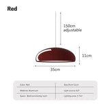 Nordic LED Hanglamp Rond Aluminium Zwart Wit Rood Groen Oranje