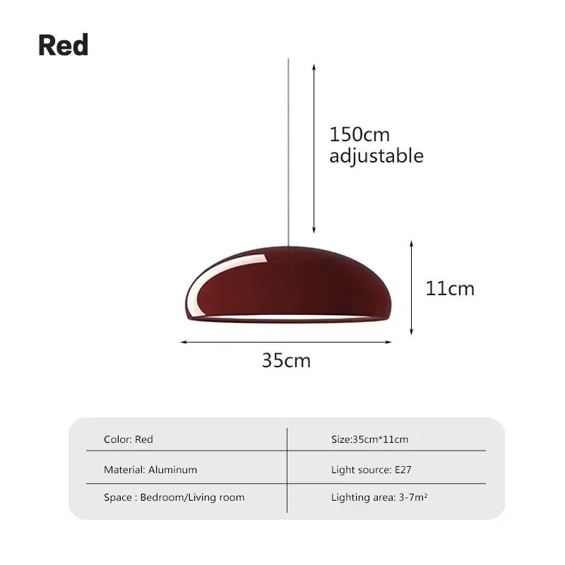 Nordic LED Hanglamp Rond Aluminium Zwart Wit Rood Groen Oranje