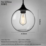 Caren Nordic Hanglamp – Handgemaakt Glas LED Filament Pendant Light