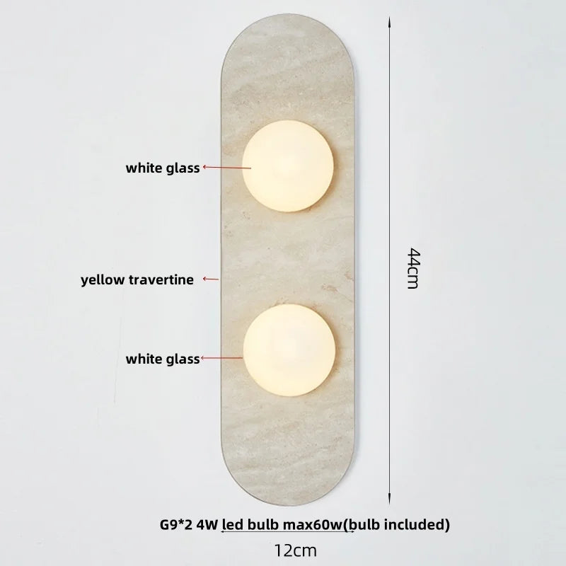 Wabi-Sabi Wandlamp – Bulgari Luxe Steen LED Waterproof Buitenlamp