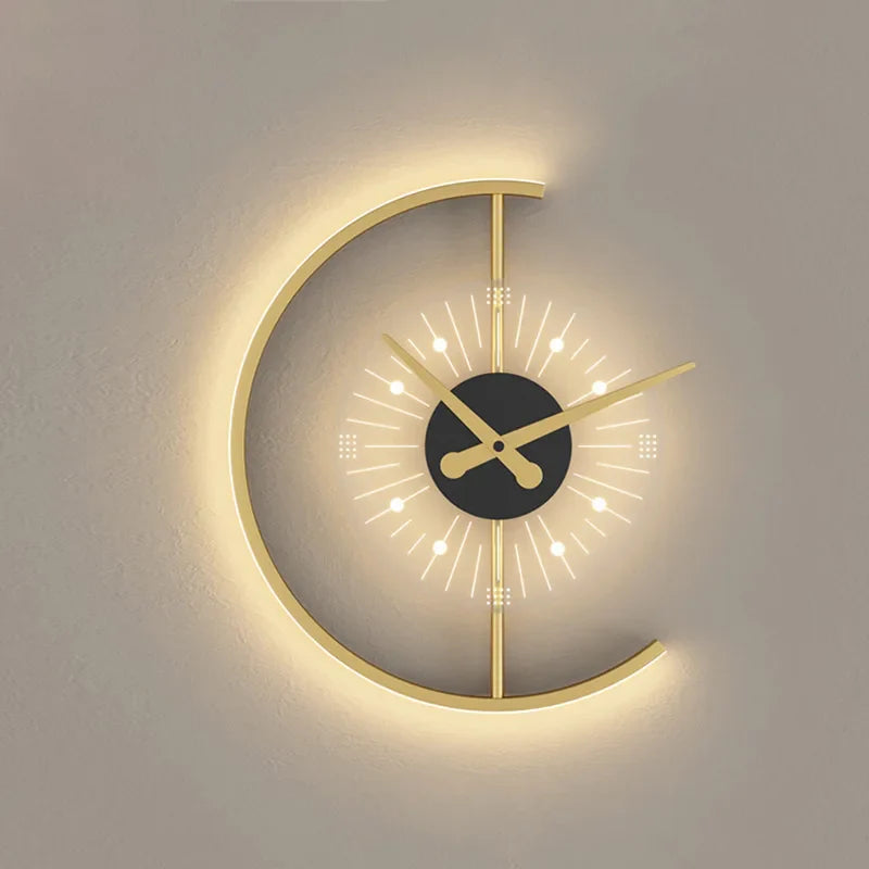 Nordic Clock Wall Lamp