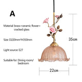 Vintage Franse Rozen Hanglamp – Massief Koper & Glas E27 LED