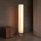 Moderne Stoffen LED Vloerlamp – Houten Staande Lamp voor Woonkamer