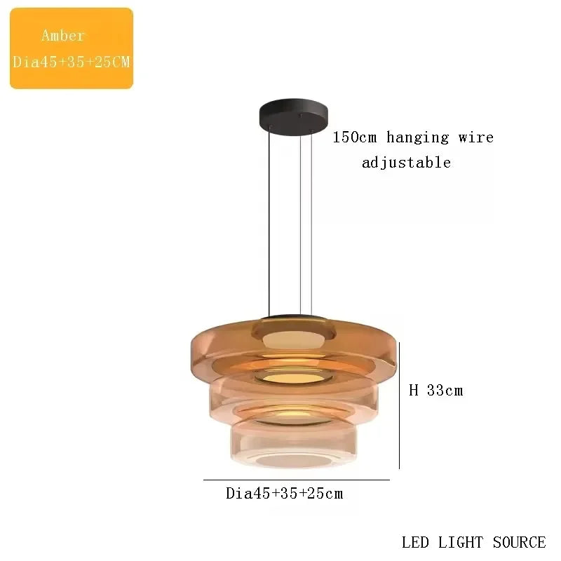Luxe LED glazen hanglamp – verstelbare moderne kroonluchter