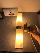 Albast Marmeren Wandlamp – Luxe Messing LED Sconce Modern