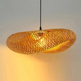 Bamboe Hanglamp LED – Handgemaakte Vintage Plafondlamp E27