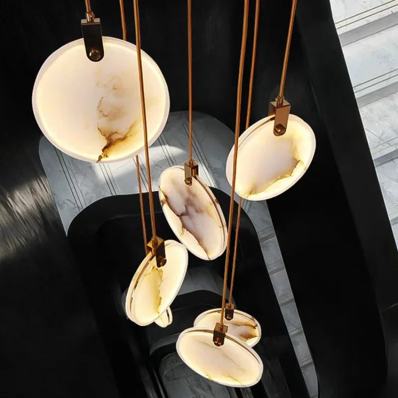 Moderne Marmeren LED Hanglamp – Luxe Slaapkamer & Woonkamer Lamp