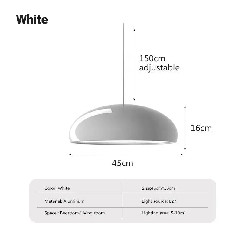 Nordic LED Hanglamp Rond Aluminium Zwart Wit Rood Groen Oranje