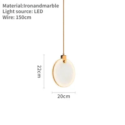 Moderne Marmeren LED Hanglamp – Luxe Slaapkamer & Woonkamer Lamp