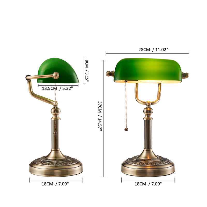 Mid-Century Bankers Tafellamp E27 LED Voor Studie & Kantoor