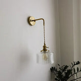 Groene Glas & Koper LED Wandlamp – Vintage Retro Wandverlichting E27