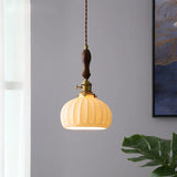 Nordic LED Wandlamp Keramiek & Koper met Walnoot Handvat