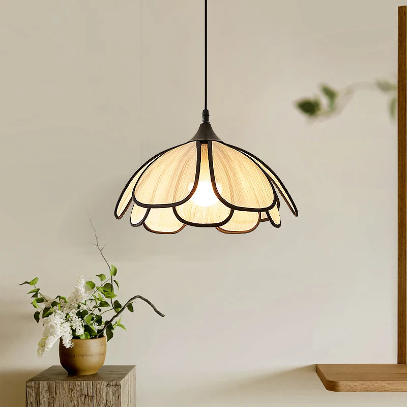 Vintage Lotus Hanglamp Handgeweven E27 Voor Woonkamer & Slaapkamer