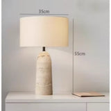 Moderne Gele Marmeren Tafellamp – Wabi Sabi Design voor Woonkamer
