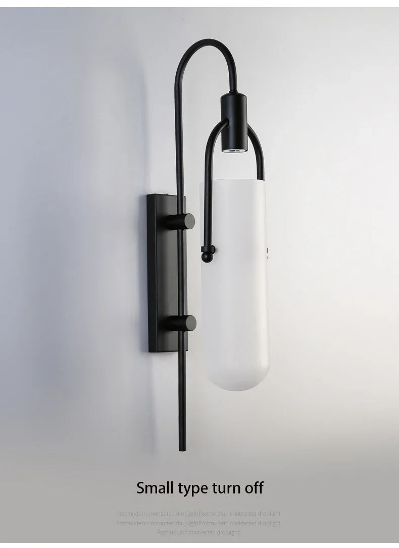 Moderne LED Wandlamp – Glas & Metaal Slaapkamer/Woonkamer Goud/Zwart