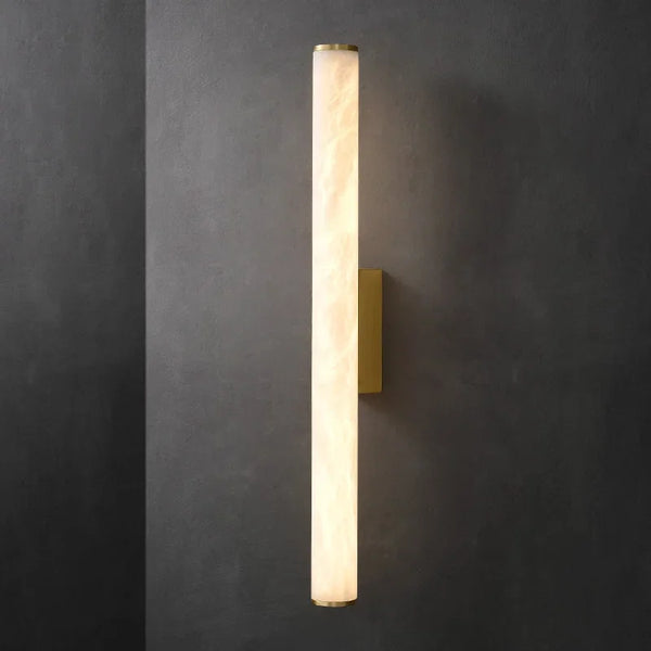 Luxe Marmeren Wandlamp – Minimalistisch Messing LED
