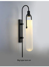 Moderne LED Wandlamp – Glas & Metaal Slaapkamer/Woonkamer Goud/Zwart