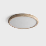 Wabi-Sabi Plafondlamp – Gele Natuursteen Ø Rond LED 15–30m²