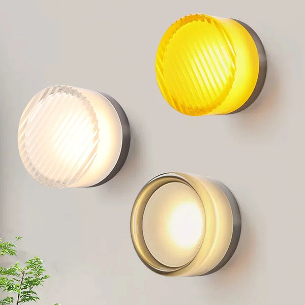 Nordic LED Wandlamp Amber Acryl – Moderne Slaapkamer & Woonkamer