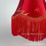 Handgemaakte Stoffen Lampenkap met Kwast – Vintage & Europees Design