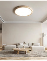 Wabi-Sabi Plafondlamp – Gele Natuursteen Ø Rond LED 15–30m²
