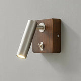Wandlamp met Schakelaar – Hout & Messing, Goud/Zilver, E27 LED