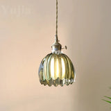 Groene Glazen Hanglamp – Vintage Moderne Plafondlamp E27