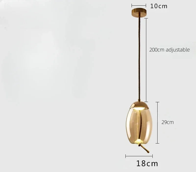 Moderne LED glazen hanglamp – kroonluchter voor woonkamer & keuken