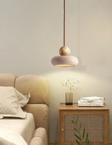Travertin LED Hanglamp – Japanse Stijl Steen Pendant Light