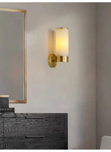 Albast Marmeren Wandlamp – Luxe Messing LED Sconce Modern