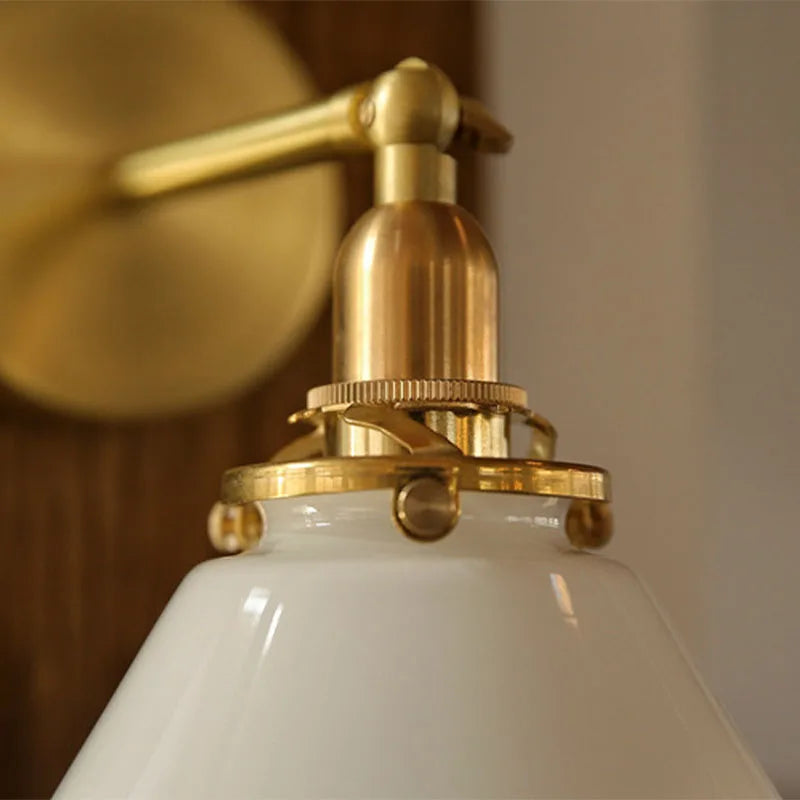 Japanse LED Wandlamp Aluminium & Glas – Retro Nordic Wit