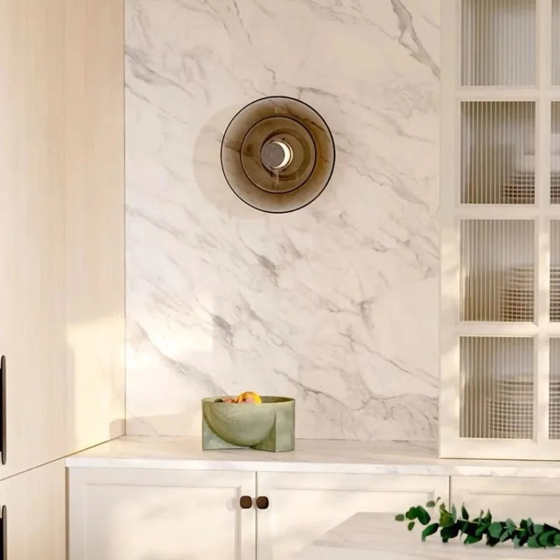 Nordic AuraGlass – Moderne Glazen LED Wandlamp