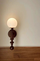 LED Wandlamp Glas & Hout – Vintage Bedlamp voor Woonkamer