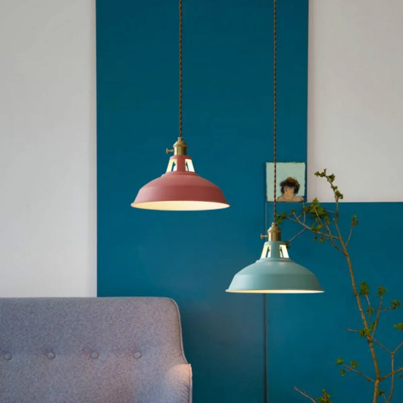 Retro Industrieel Hanglamp E27 Kleurig Voor Keuken, Restaurant & Woonkamer