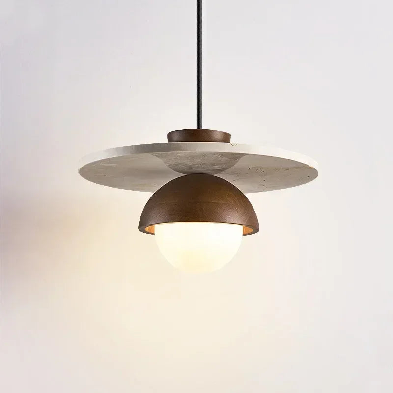 Deense Creatieve LED Hanglamp Walnoothout Voor Slaapkamer & Woonkamer