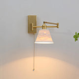Nordic LED Wandlamp Keramiek – Moderne Sconce met Trekschakelaar