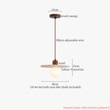 Nordic Houten Steen LED Hanglamp – Zwart/Geel – Modern Design