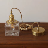 Japanse Vintage Glazen Hanglamp Brass LED Voor Slaapkamer & Eettafel